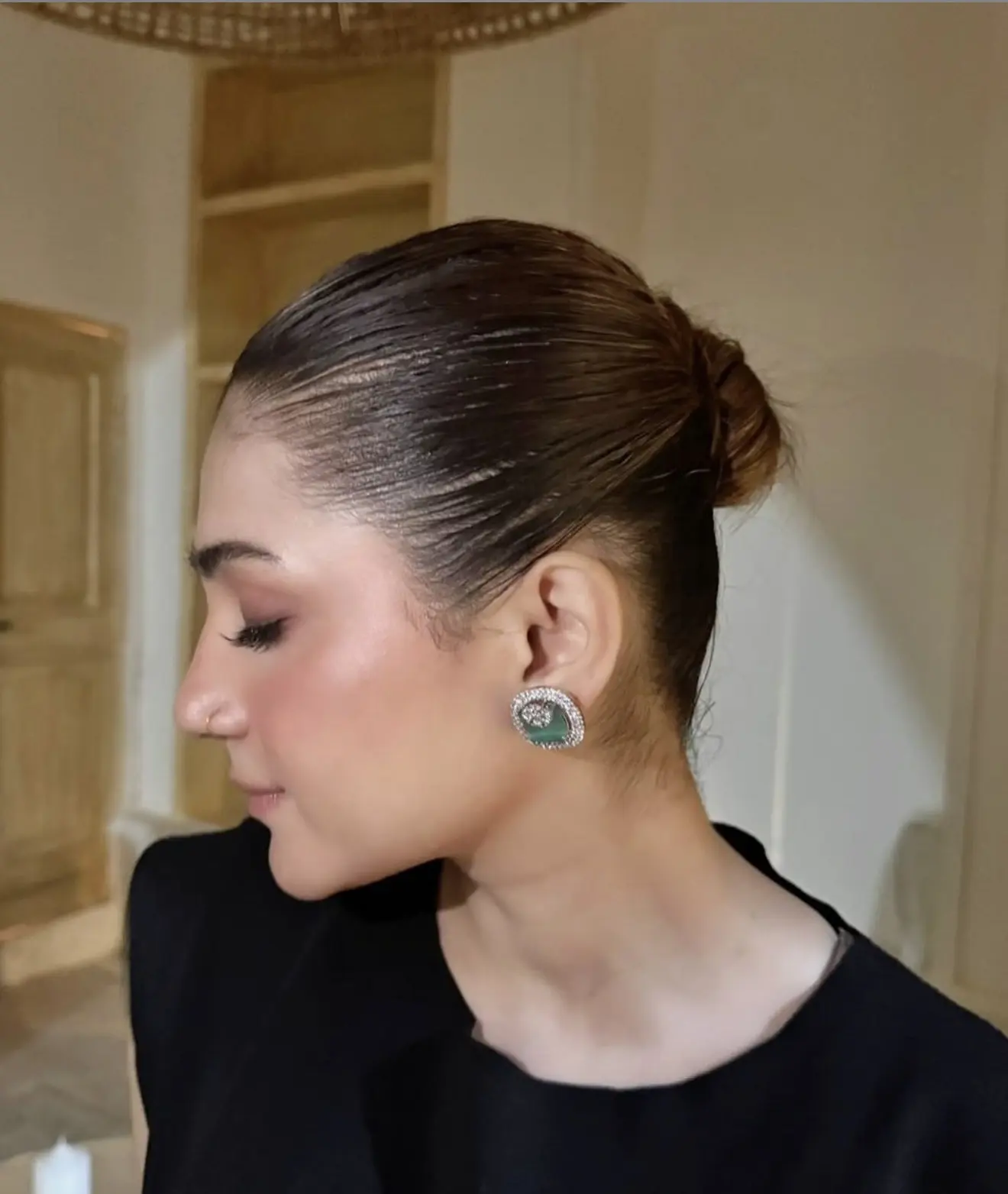 Emerald grace studs
